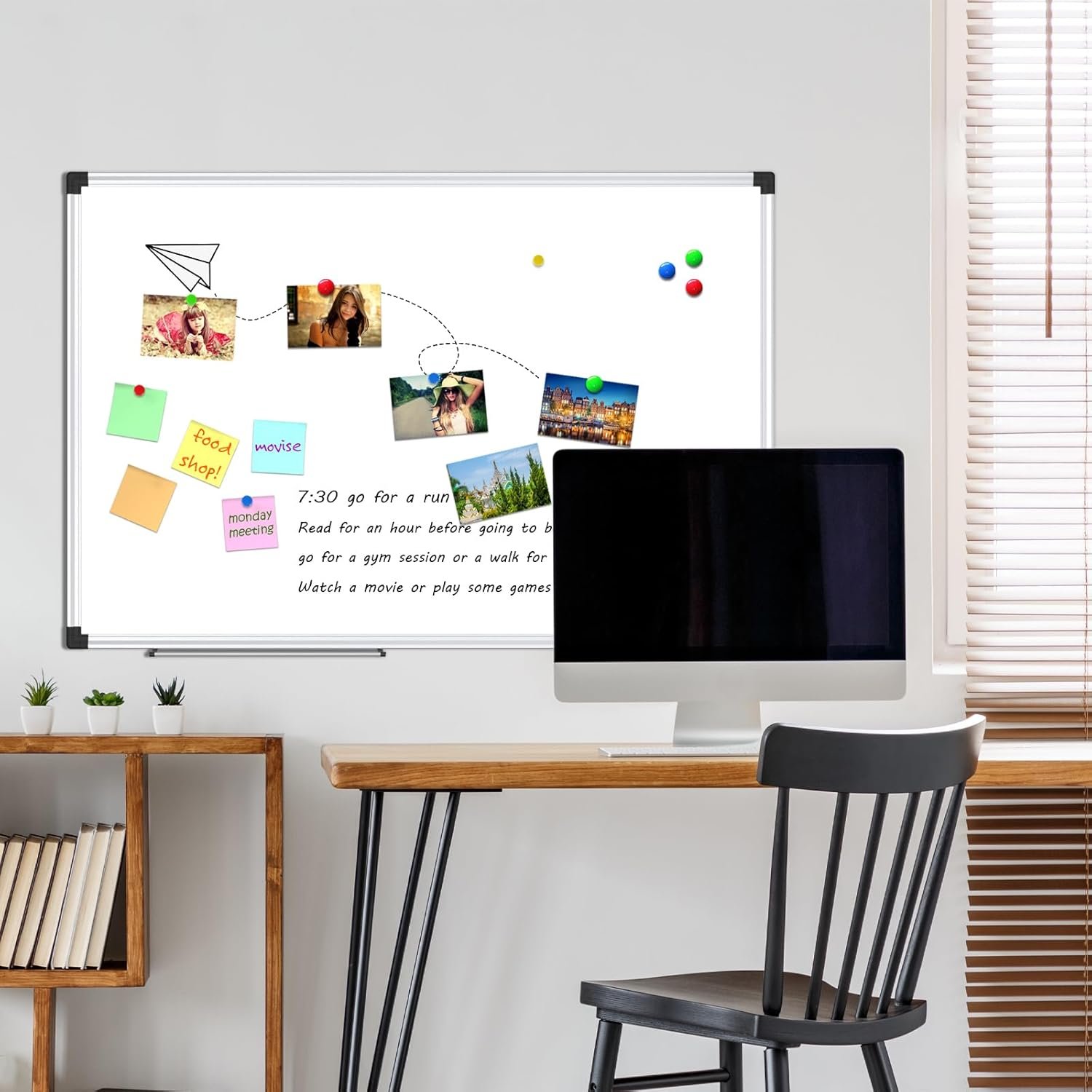 Large 36 by 24 inch magnetic dry erase whiteboard