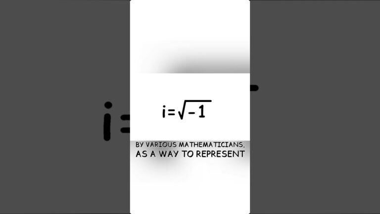 The Imaginary Unit i Explained in 30 Seconds
