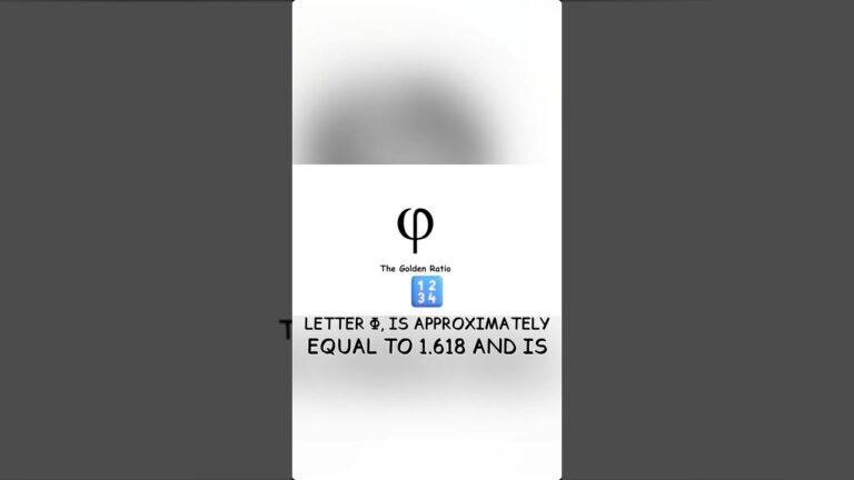 The Golden Ratio Explained