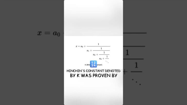 The Math Constant Unknown until 1934 – Khinchin’s Constant Explained